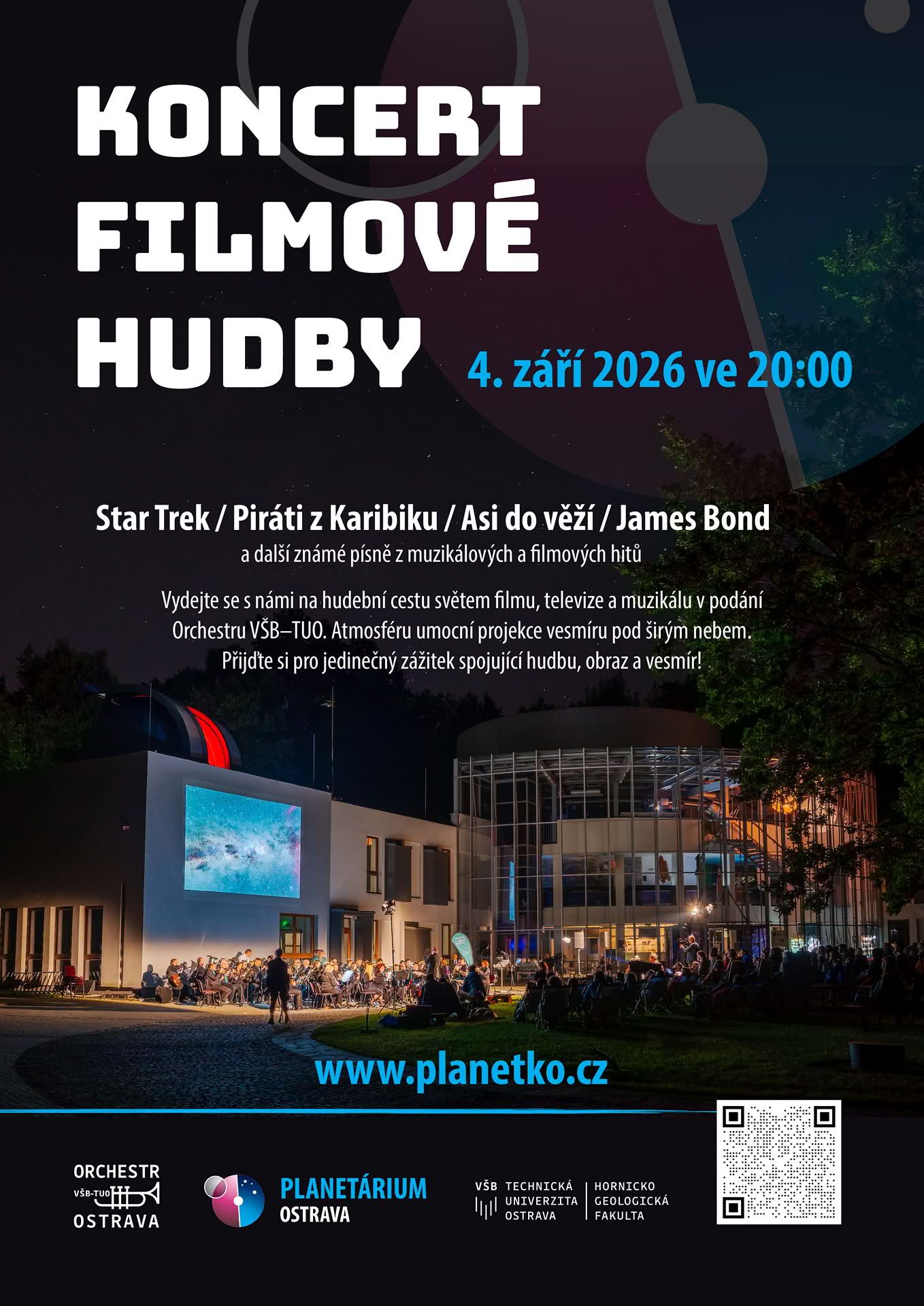 Koncert filmov&eacute; hudby, Planet&aacute;rium Ostrava 2026