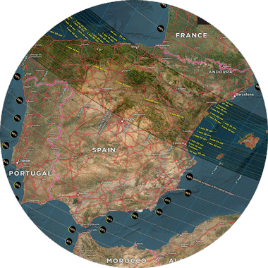 Zatměn&iacute; Slunce. Jako &uacute;pln&eacute; jej bude možn&eacute; sledovat např&iacute;klad ve &Scaron;panělsku.